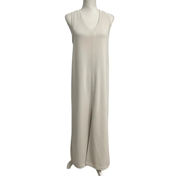 Lululemon Ease of it All V-Neck Midi Dress SZ 8 White Opal Athleisure Casual GUC - Picture 4 of 11